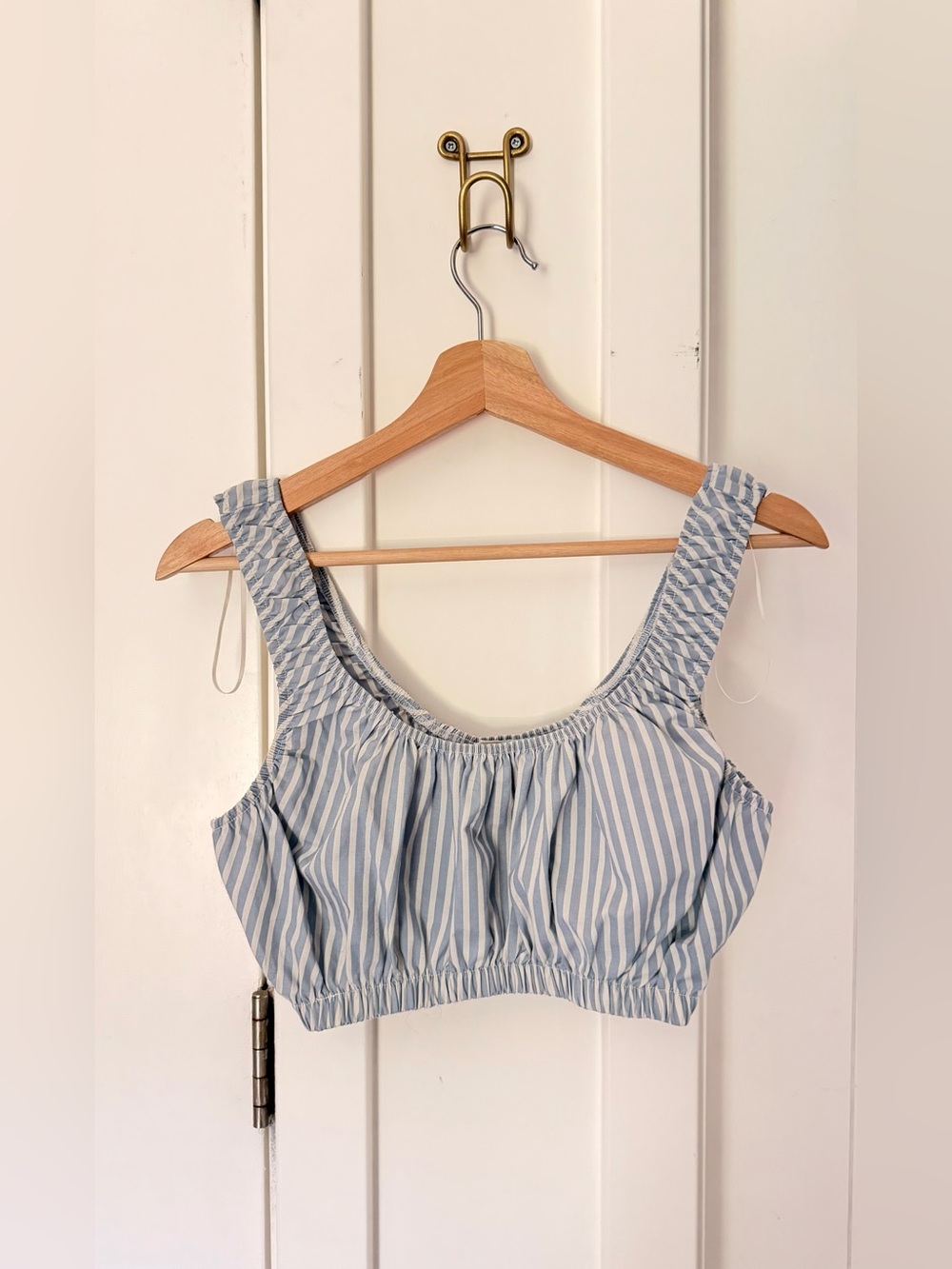 UO Striped Blue Cropped Tank Top